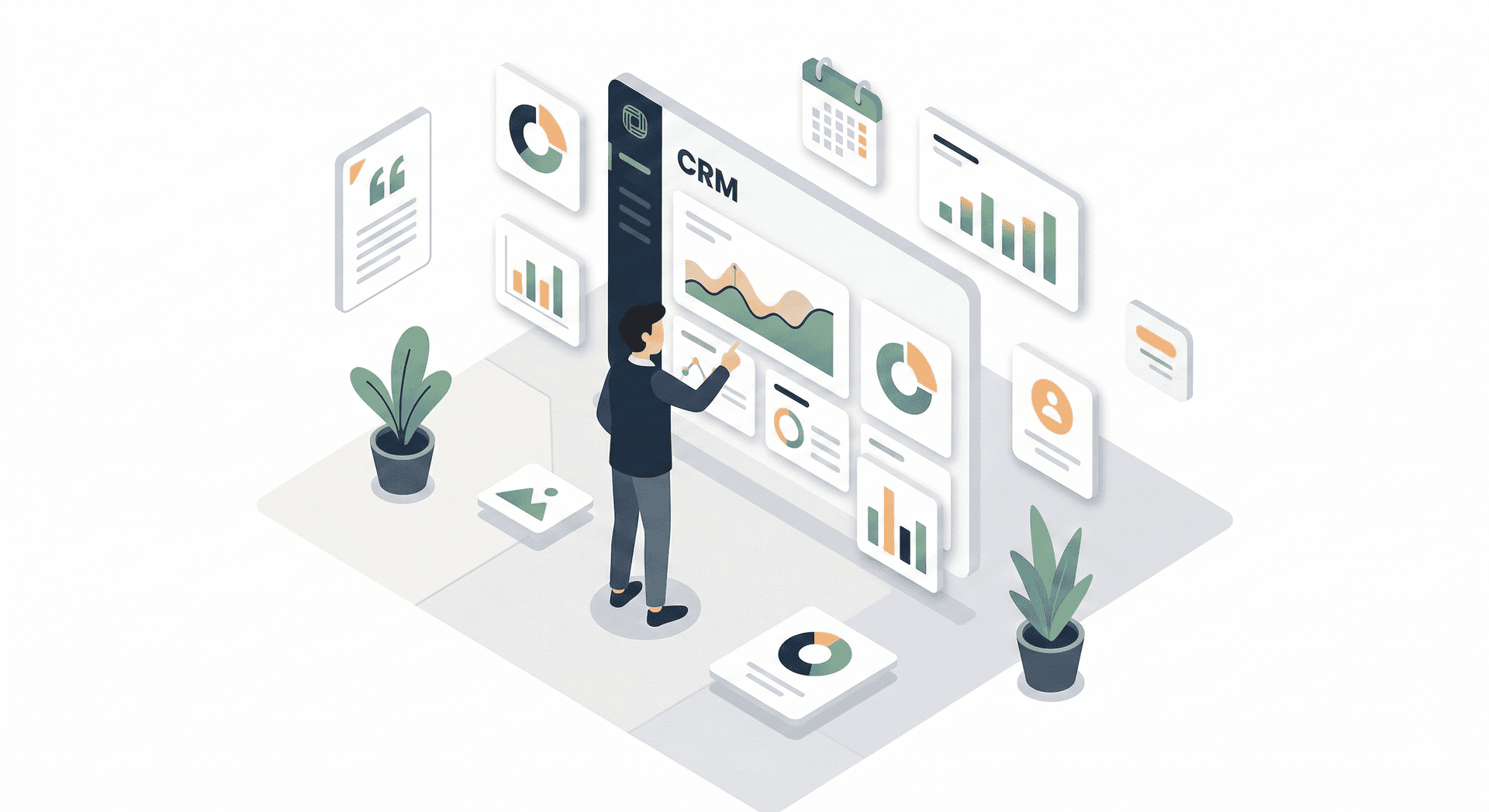 CRM Dashboard Illustration